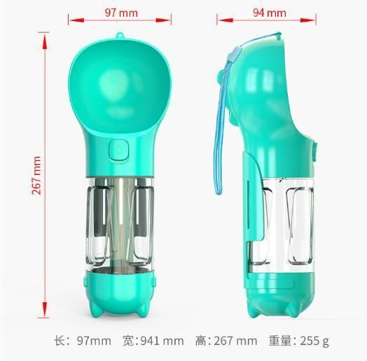 Wholesale Portable Dog Water Bottle Food 3in1 Pets Travel Water Feeder Dog Travel Water Bowl Custom Logo/Plastic