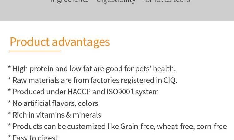 High Nutrition Freeze Dried Chicken Food Grade for Dog Pet Products