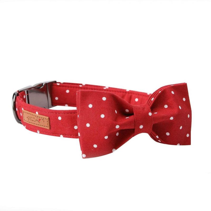 Pet Soft &Comfy Bowtie Dog Collar Cat Collar Pet Gift Dogs Cats 6 Size 7 Patterns