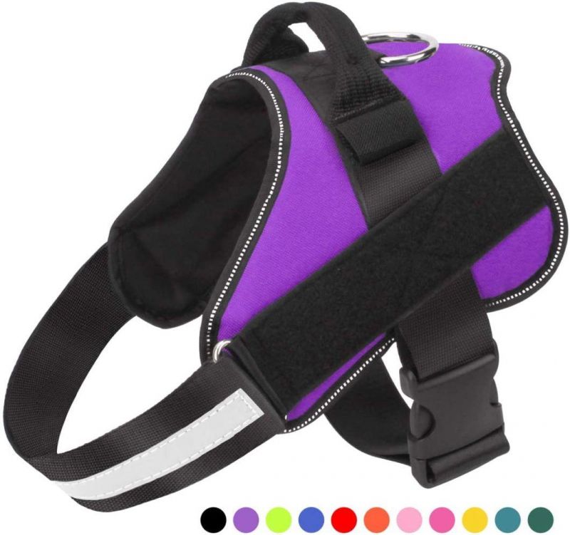 No-Pull Reflective Breathable Adjustable Pet Vest with Handle for Outdoor Walking