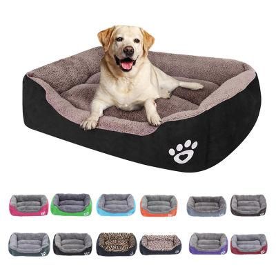 Luxury Waterproof Ultra Soft Pet Dog Bed Rectangle Pet Bed Washable Cat Bed