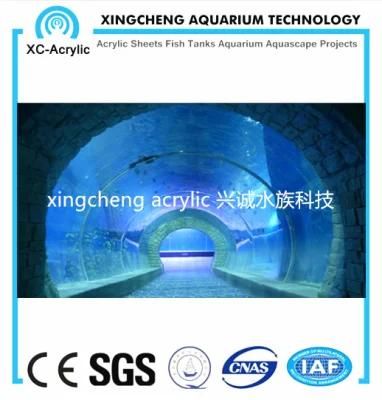 100% Lucite Material Acrylic Tunnel of Oceanarium Project