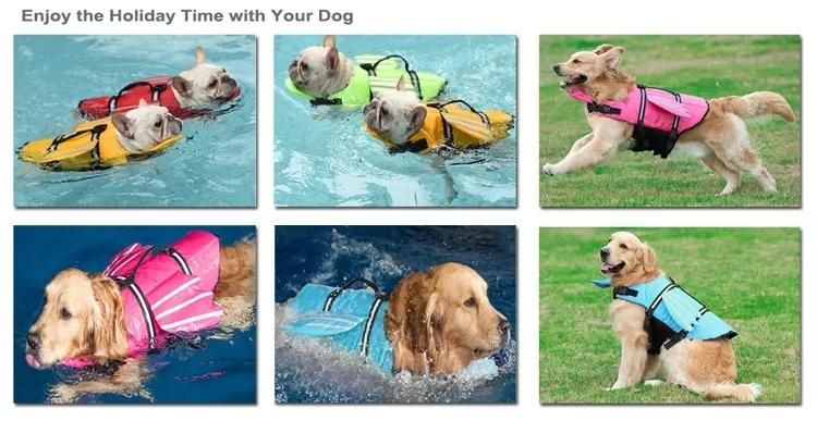 Dog Life Jacket Wings Design Pet Life Vest Dog Flotation Lifesaver Preserver Swimsuit with Handle for Swim, Pool, Beach, Boating