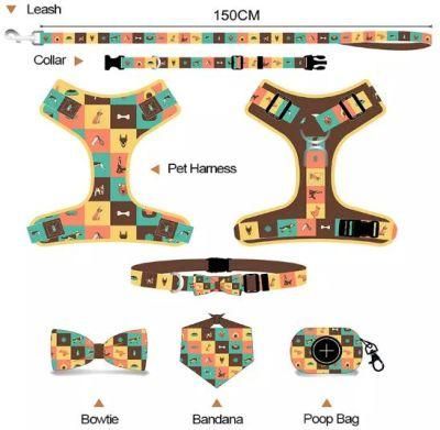 Hot Selling Pet Products Dog Harness Leash Collar Sets with Colors Personalized Nylon Animal Padded Pet Toy