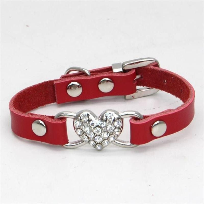 Leather Dog Collar Small Medium Dogs Pet Products Adjustable High Quality Pet Harness