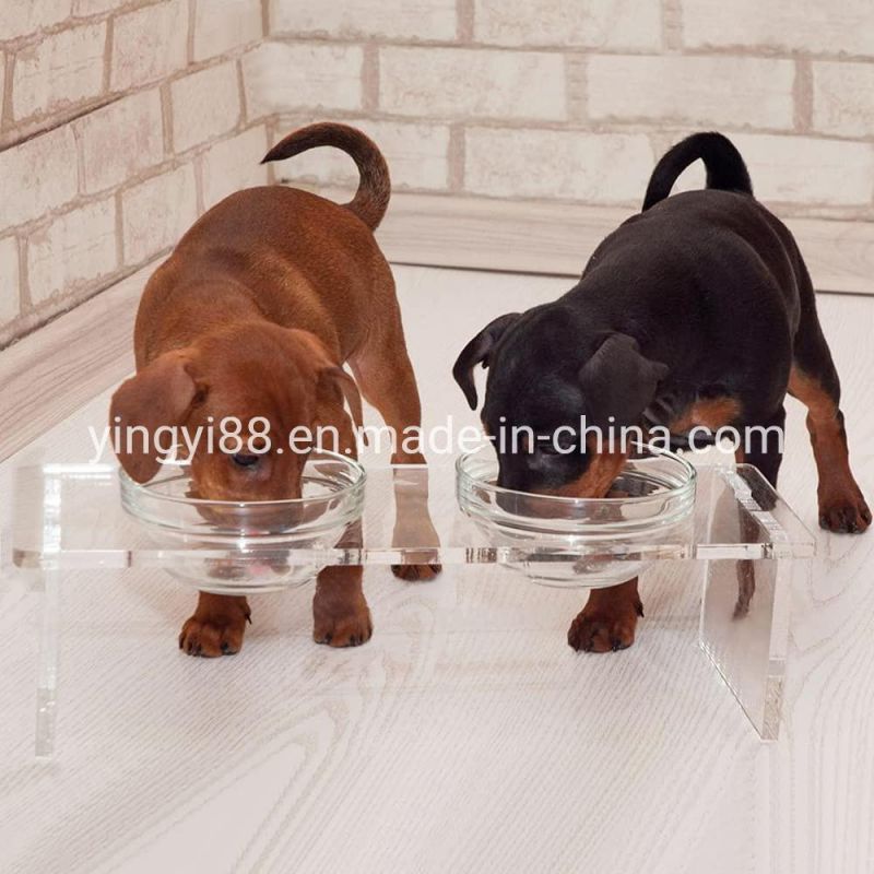 Hot Selling Acrylic  Raised Dog Feeder