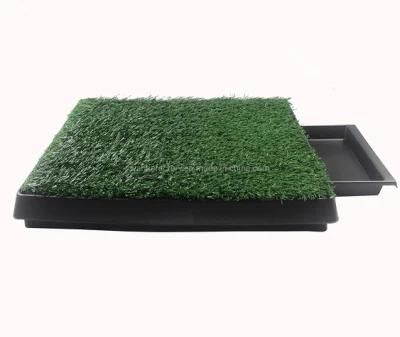 25X20inch Fake Grass Portable Dog Grass Pad Tray with Drawer