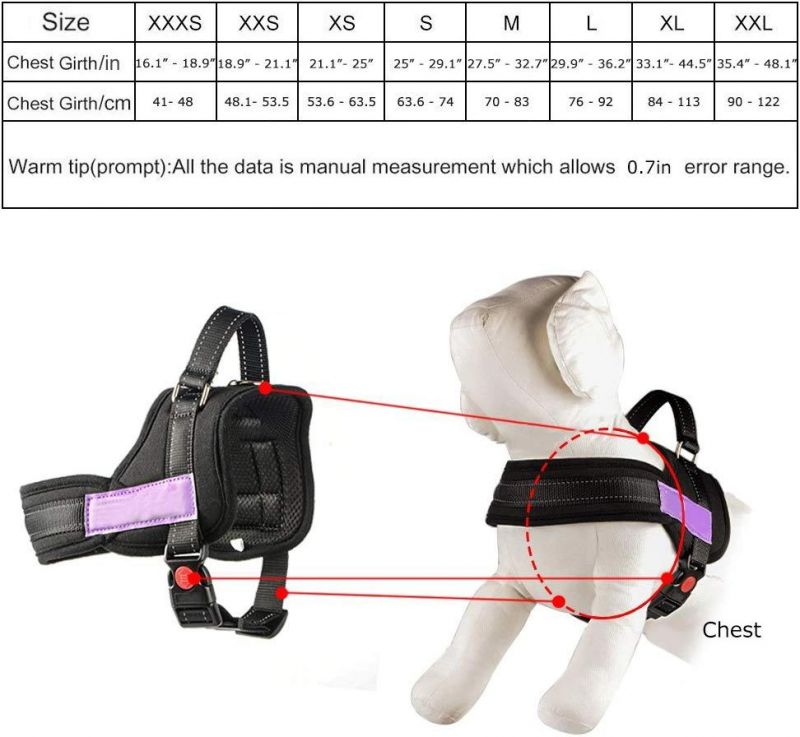 Stylishly Designed Dog Chest Strap Pet Harness with Nylon Reflective Strap