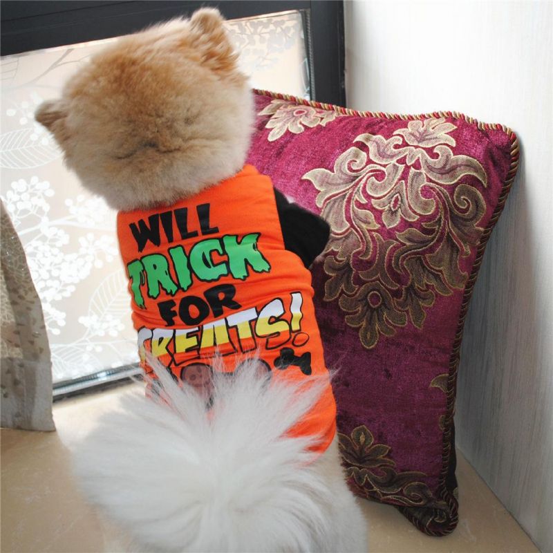 Dog Halloween T-Shirts Costume Pet Clothes// Manufacturer Direct Sale New, Cotton Pet Clothes for Dogs Pet Apparel & Accessories