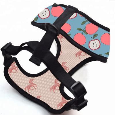 OEM/ODM All Kinds of Design Personalized Dog Accessories Print Release Padded Polyester Pattern Pet Dog Harness Set