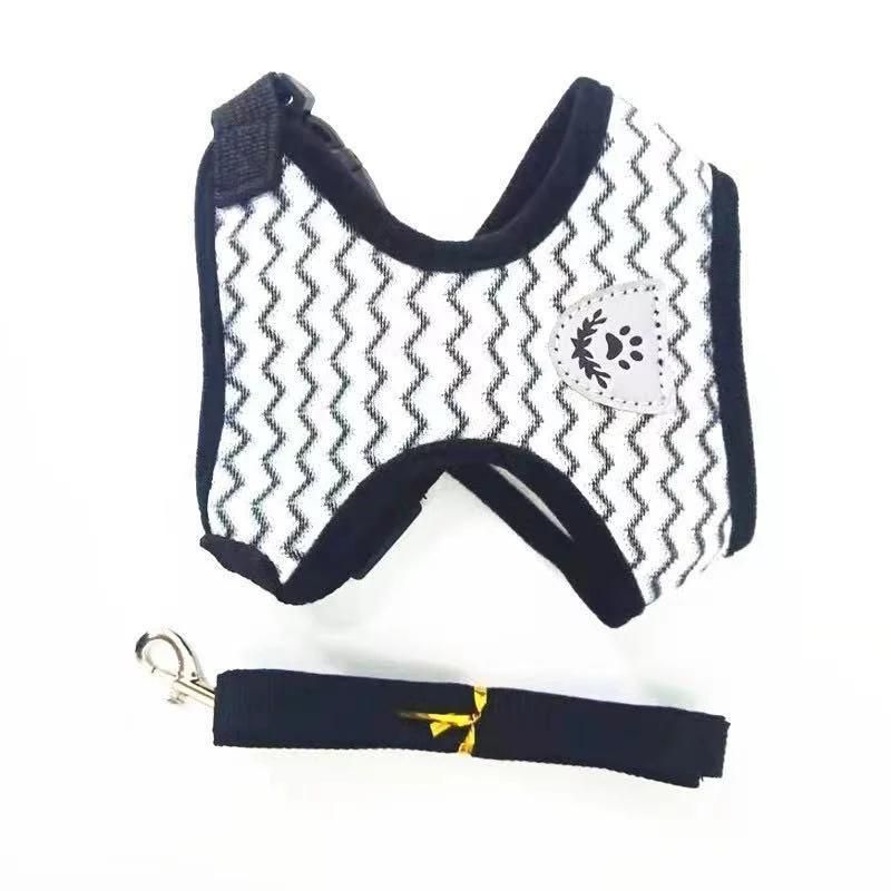 Reflective Pet Vest Cat Dog Harness Pet Outdoor Supplies Adjustable Stripe Wave Chest Strip