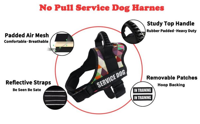 Spupps Color Grid Color Freedom No Pull Dog/Pet Harness with Red-Point Safety Buckle - Small Medium Large Breed Dog