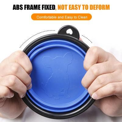 Durable Portable Outdoor Silicone Dog Food Bowls for Traveling