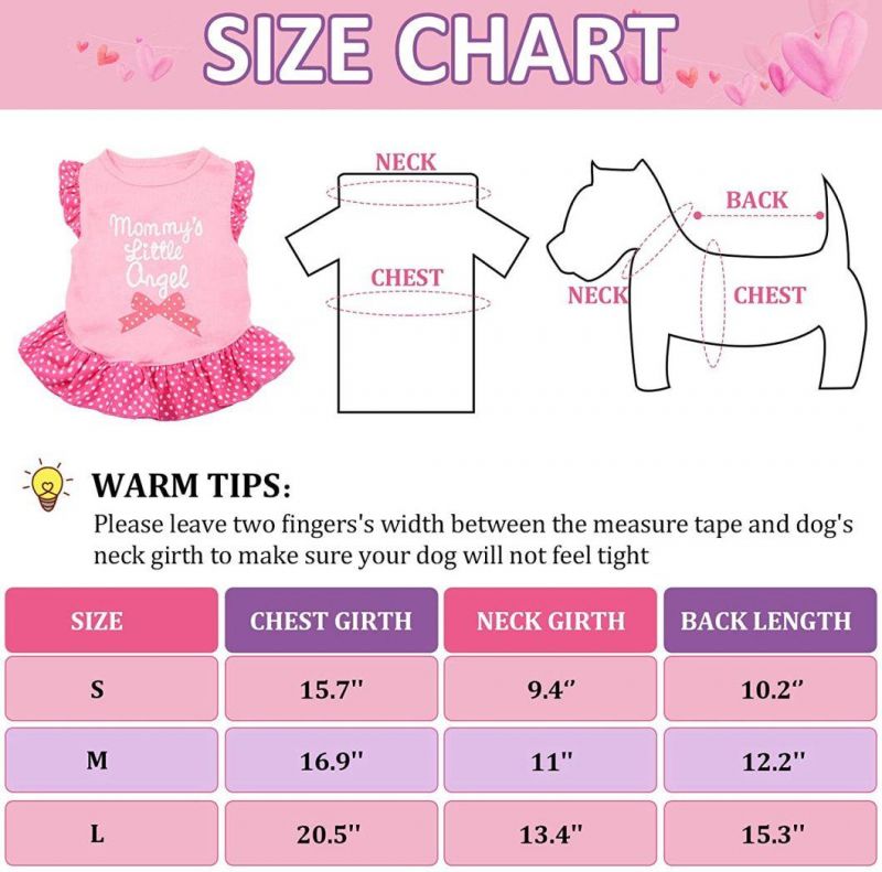 Cute Polka DOT Ribbon Cozy Sleeveless Dog Shirt Sundress Pet Dog Dress