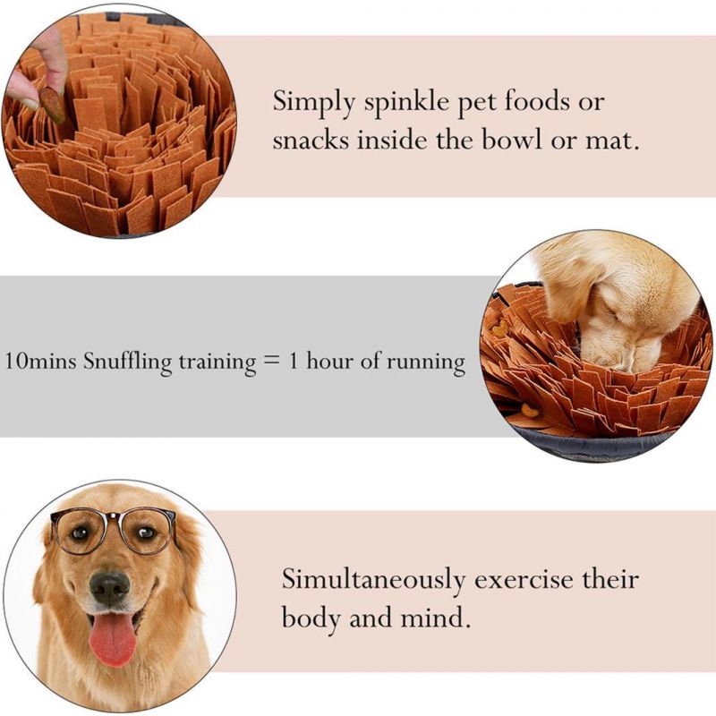 Dog Sniffing Mat Dog Puzzle Toy Pet Snack Feeding Mat Boring Training Mat