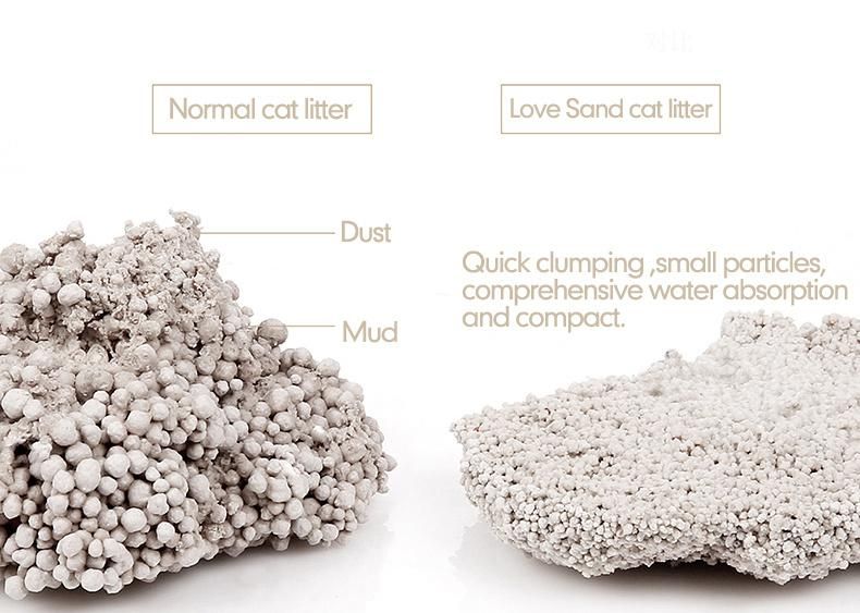 Silver Mineral Cat Sand with Less Dust Pet Product