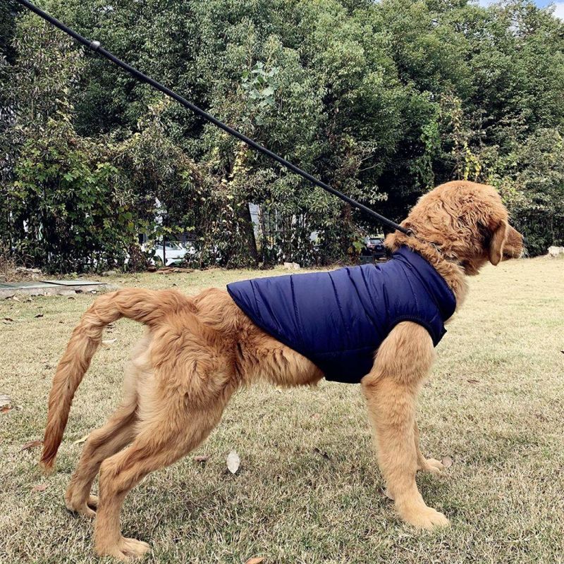 2 Layers Fleece Lined Warm Dog Jacket for Puppy Winter Cold Weather Dog Coat