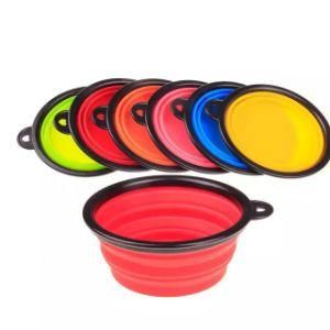 Manufacture Foldable Custom Printing Silicone Pet Bowl Travel Dog Bowl