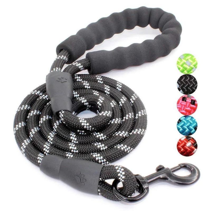 Amazon Hot Sell Pet, Supplies Rope Dog Traction Multicolor Reflective Nylon Round Medium Dog Rope/