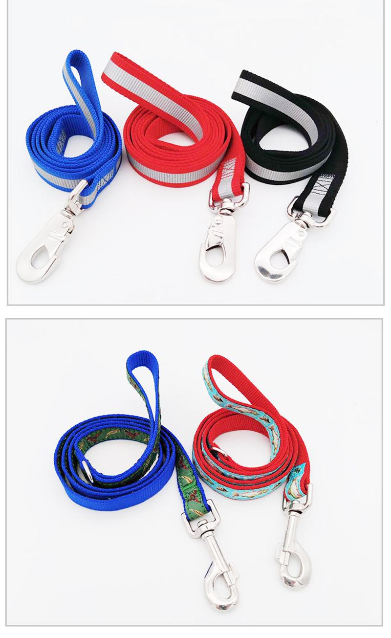 Custom Pet Rope Personalized Logo Reflective Nylon Dog Leash