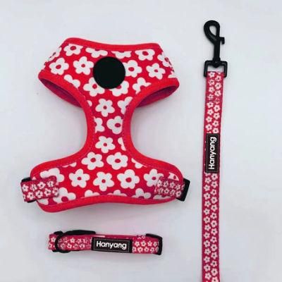 Wholesale High-Quality Custom Made Personal Logo Luxury Padded Comfrtable Dog Harness Dog Bandana Sets Pet Accessories