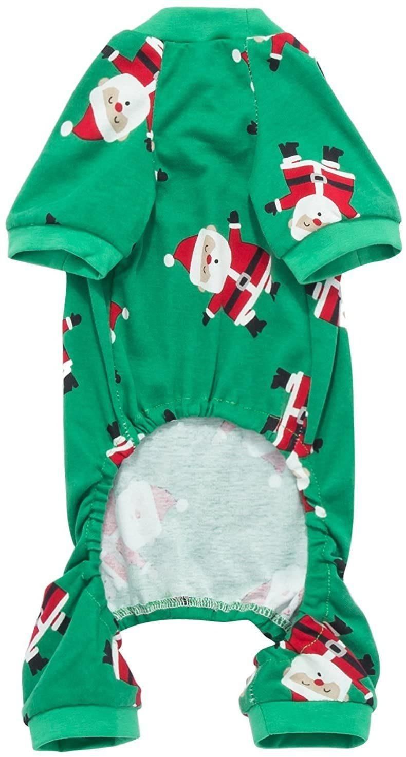 Christmas Holiday Pet Dogs Pajamas Clothes 100% Cotton Santa Claus Rudolph Reindeer