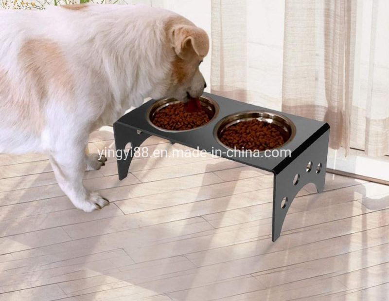 Factory Wholesale Acrylic Raised Pet Dog Feeder