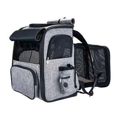 Custom Lightweight Expandable Ventilated Travel Pet Carrier Backpack for Hiking