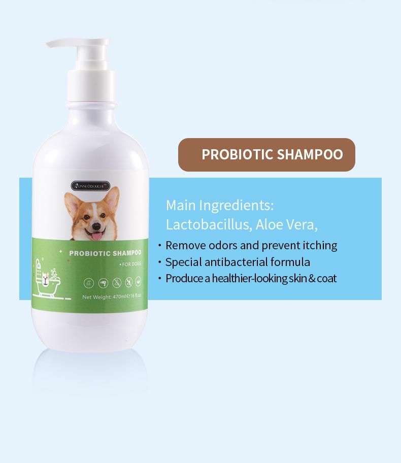 Custom Logo Organic Dog Shampoo Natural Anti Flea Gentle Cleaning Sensitive Pet Shampoo