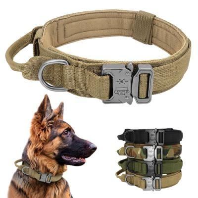 OEM/ODM Camouflage Tactical Dog Collar Nylon Strong Training Heavy Duty Durable Tactical Pet Collar