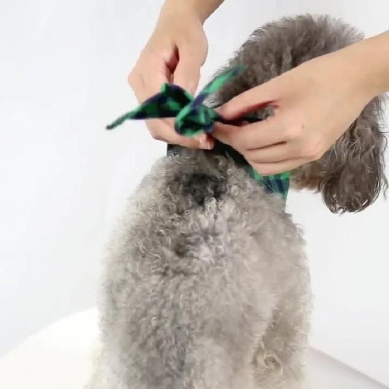 Adjustable Cotton Dog Scarf Pet Triangle Saliva Towel