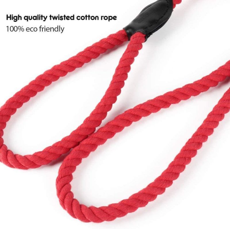 Cotton Rope Dog Collar and Leash
