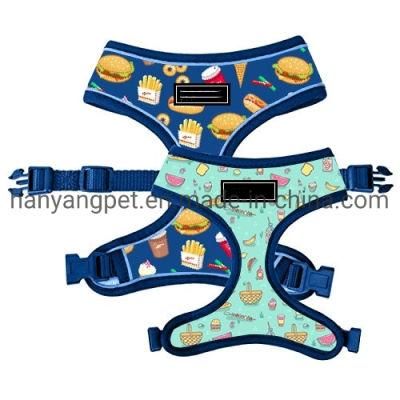 Print Pattren 2 in 1 Reversible Dog Harness Pet Vest