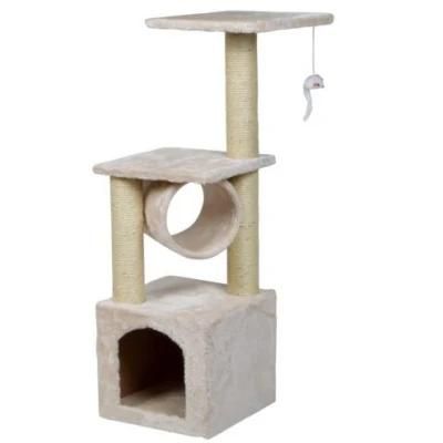 Customizable Cat Toy Solid Wood Material Scratching Board Pet Cat Tree House