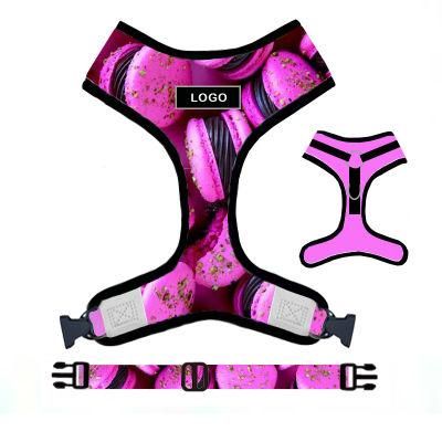 2021 Hot Sale Puppy Macaron Series Pet Harness and Collar/Customized