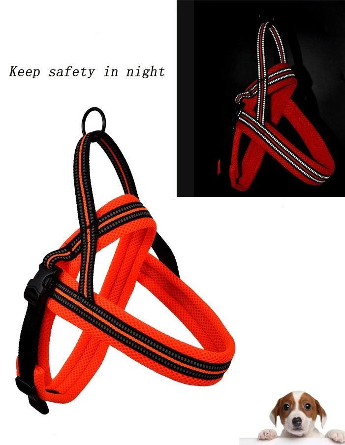 No Pull Comfortable Reflective Nylon Mesh Padded Dog Harness