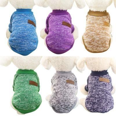 Fashion Pet Sweaters Hoodies, Comfortable Wool Teddy Dog Cat Simple Pets Clothes//