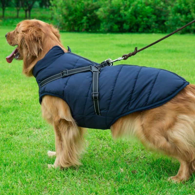 Zipper Dog Jacket Puppy Coat Small Dog Clothes Dog Coat with Reflective Harness
