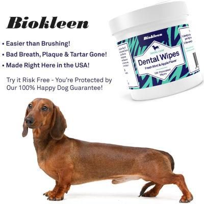 Biokleen Biodegradable Pet Teeth Wipe Dog Pet Grooming Bamboo Wipe Bamboo Cleaning Pet Paw Wipes