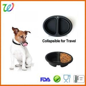 2017 New Fuctional Silicone Double Dog Bowl