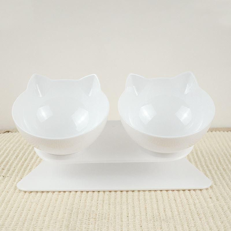Amazon Hot Sale Dog Double Bowls Food and Water Pet Feeding Bowl