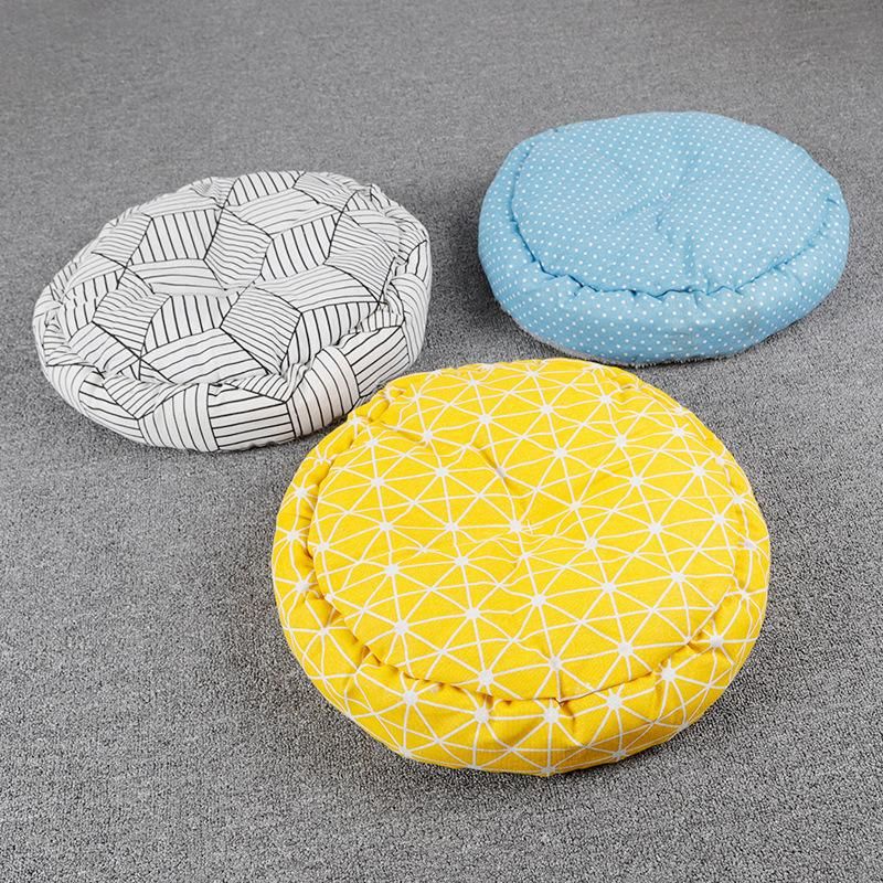 China Cute Modern Round Designer Canvas Cheap Pet Supplies Dog Bed