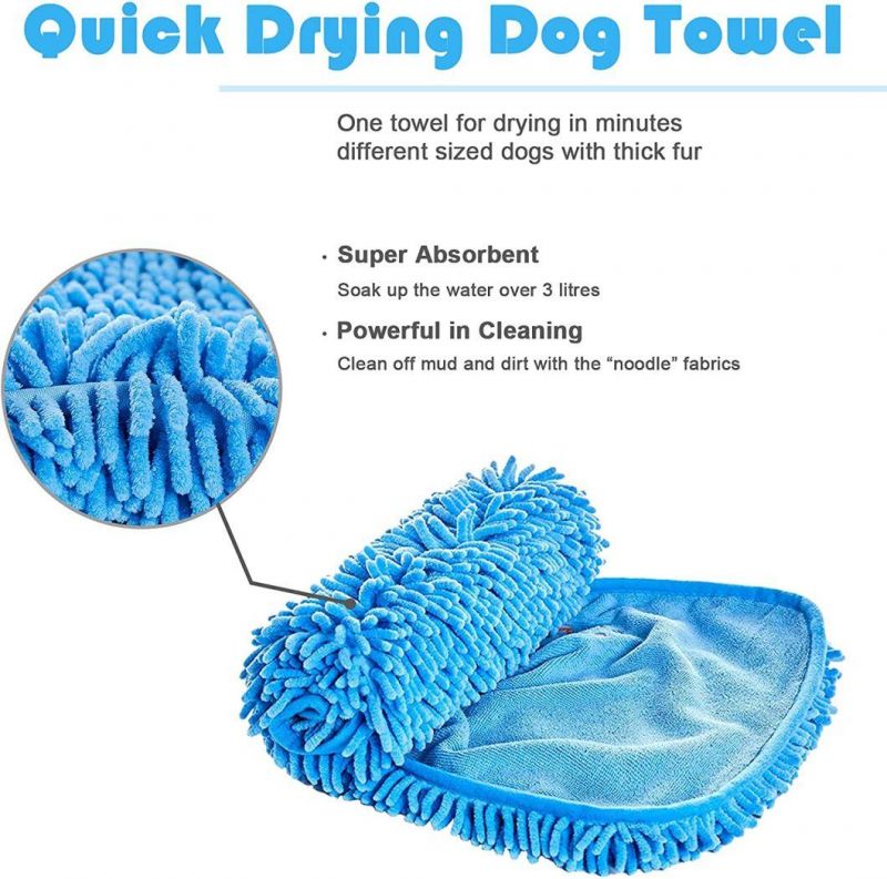 Thick Microfiber Puppy Towel Machine Washable Dog Blanket