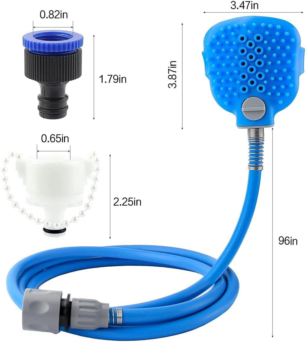 Rubber Pet Bath Brush Bristles Multi-Functional Dog Bathing Massage