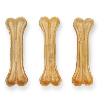 100% Natural Rawhide Pressed Dog Bones Pet Dental Snacks Dog Chews