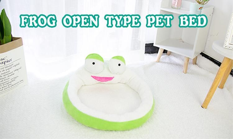 Animal Frog Shape Factory Wholesale Rest Improved Sleep Bed Skin Friendly Pet Bed Frog Shape Pet Bed