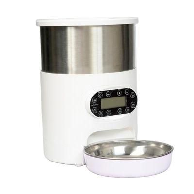 New Style Custom Double Wall Automatic Pet Feeder Food Dispenser with Stainless Steel Pet Bowl for Dogs Cats