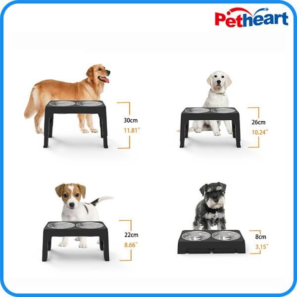 Adjustable Double Stainless Steel Pet Dog Bowl