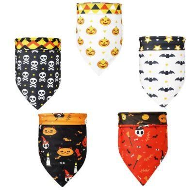 Halloween Dog Bandana Triangle Bibs Scarf Accessories Pumpkin