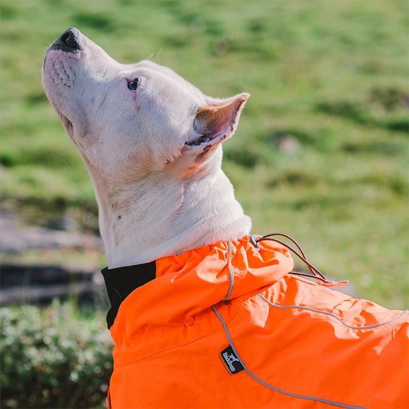 Dog Jacket, Raincoat Material: Waterproof Jacquard Polyester; Lining: Polyester (no sticking-fur) ; The Neckline Is Specially Stitched with Two-Way Stretch